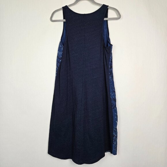 Tommy Bahama Linen Sleeveless Shift Tank Dress Navy Blue Palm Print M - Picture 6 of 7